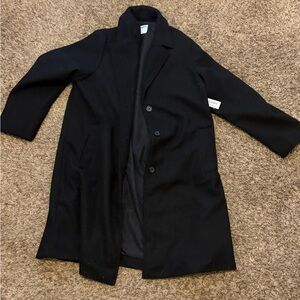 Old Navy Men's Black Trench Coat